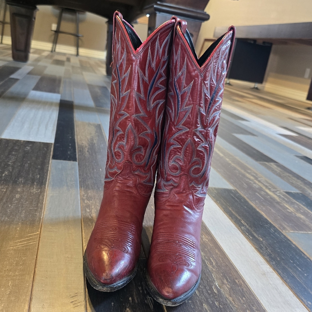 DAN POST Red Western Cowgirl Boots - Picture 15 of 16